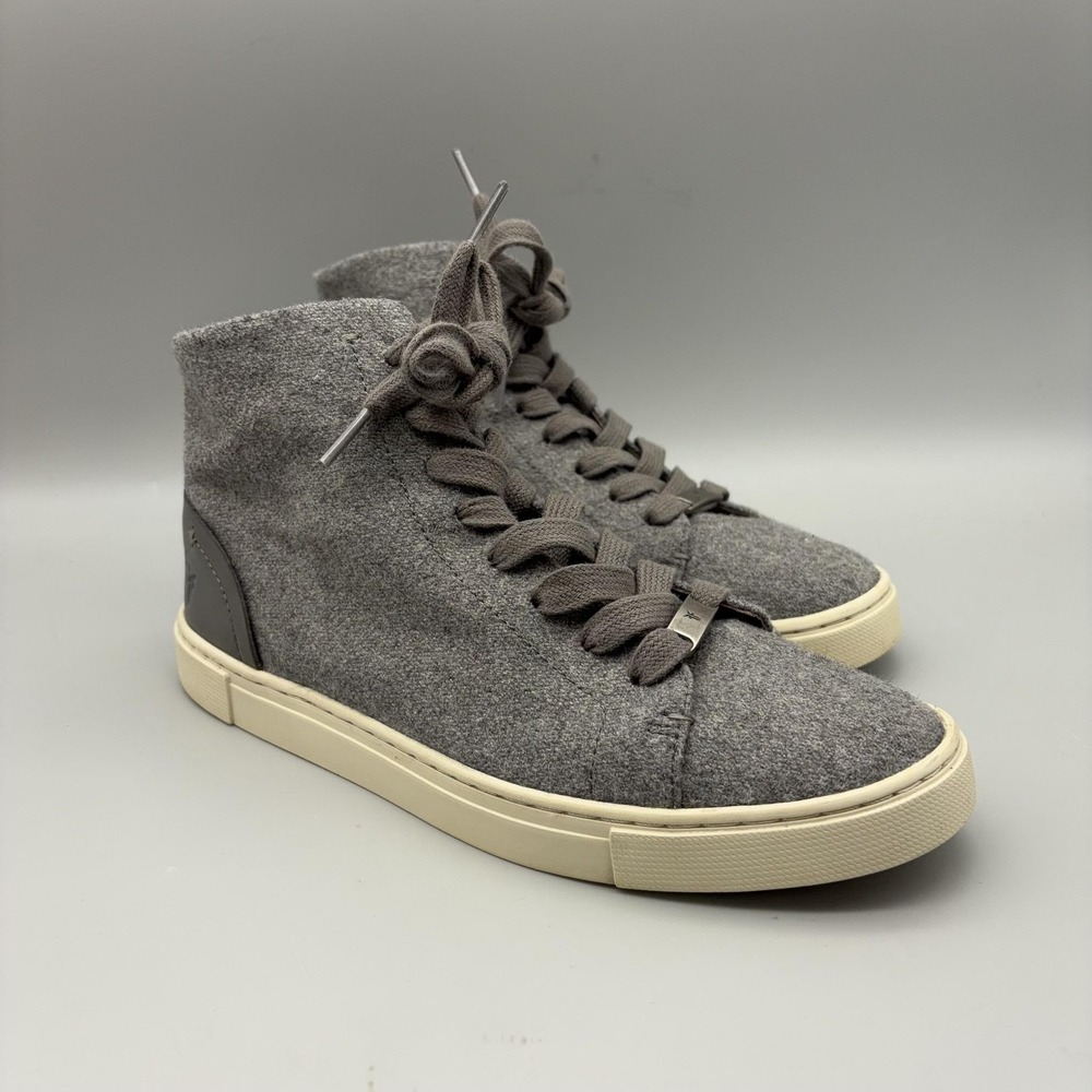 Frye Shoes Womens Size 6 Gray Wool Blend Ivy High Top Fashion Sneakers 3470477